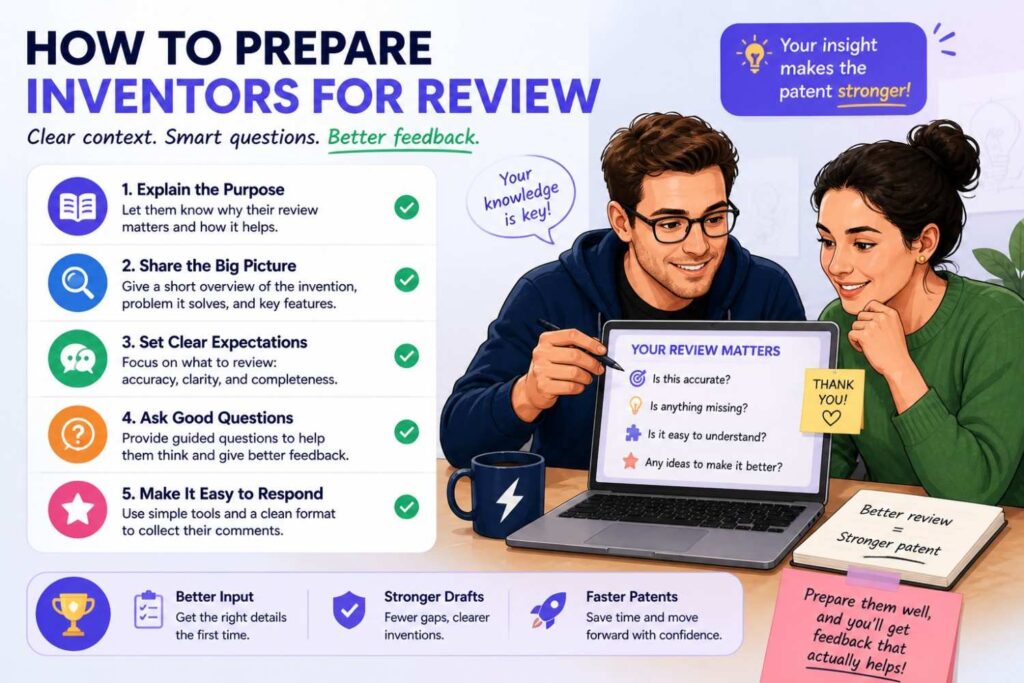 Inventors often review better when they know what to look for.