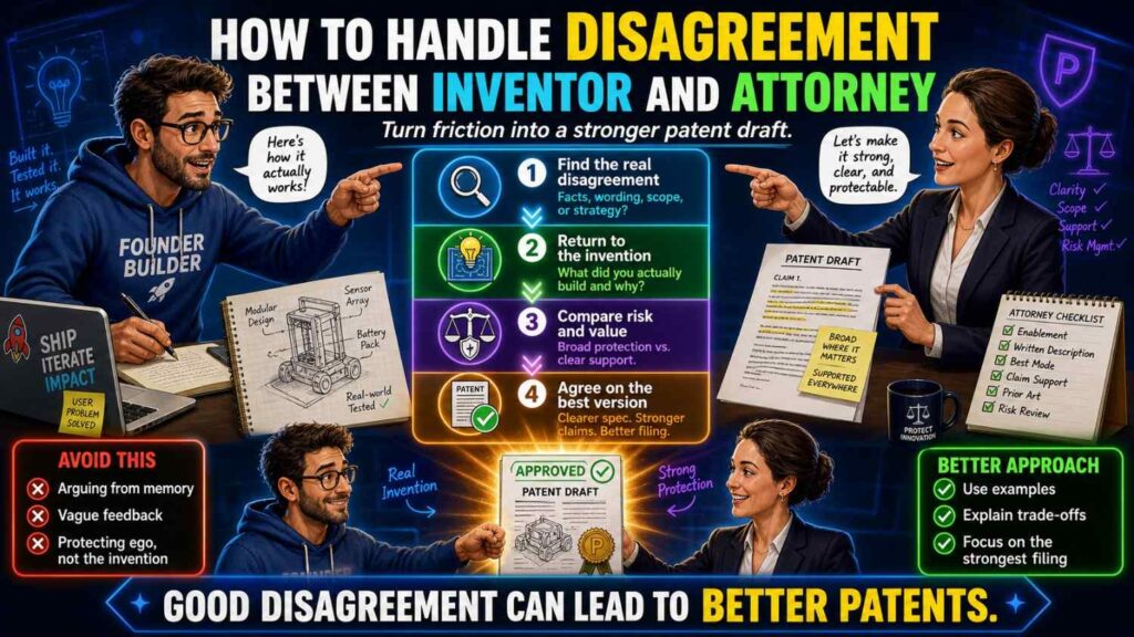 Inventors may want the draft to describe the exact product.