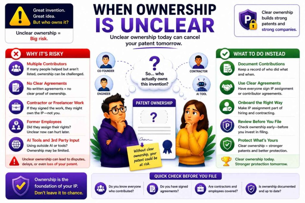 Do not use AI drafting as a substitute for cleaning up IP ownership.