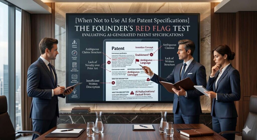 Before using AI for a patent specification, pause and ask a few red-flag questions.