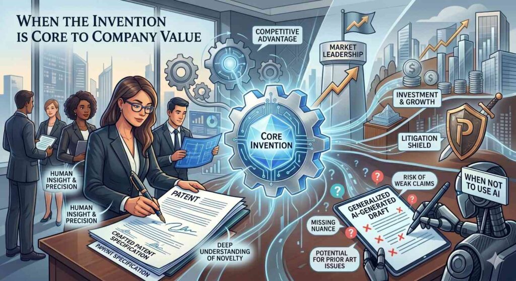 Do not rely on AI alone for the invention that makes your company valuable.