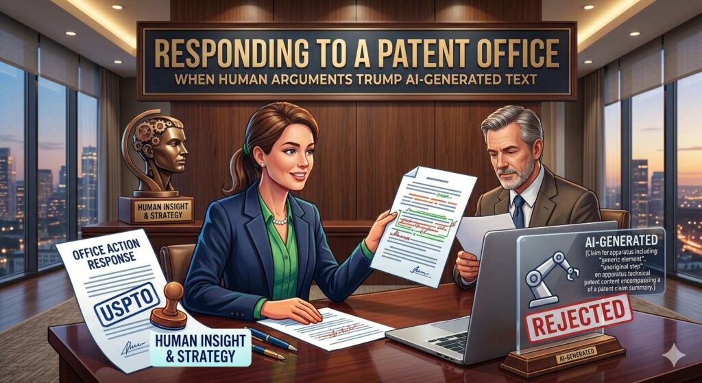 Do not use AI alone to respond to a patent office action.