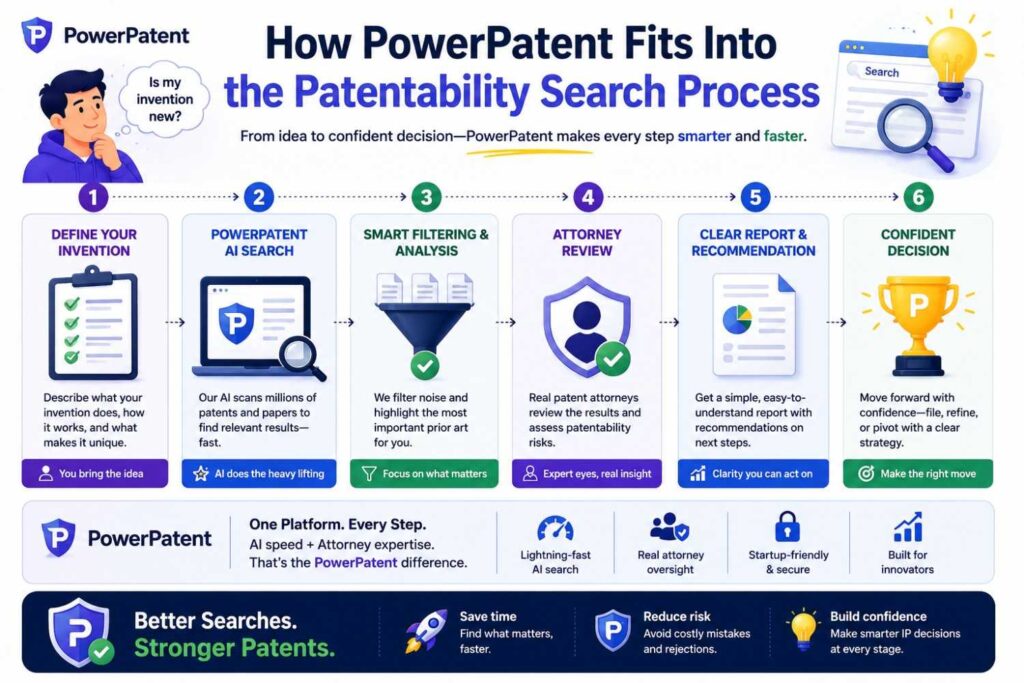 PowerPatent helps after you have an invention worth exploring.