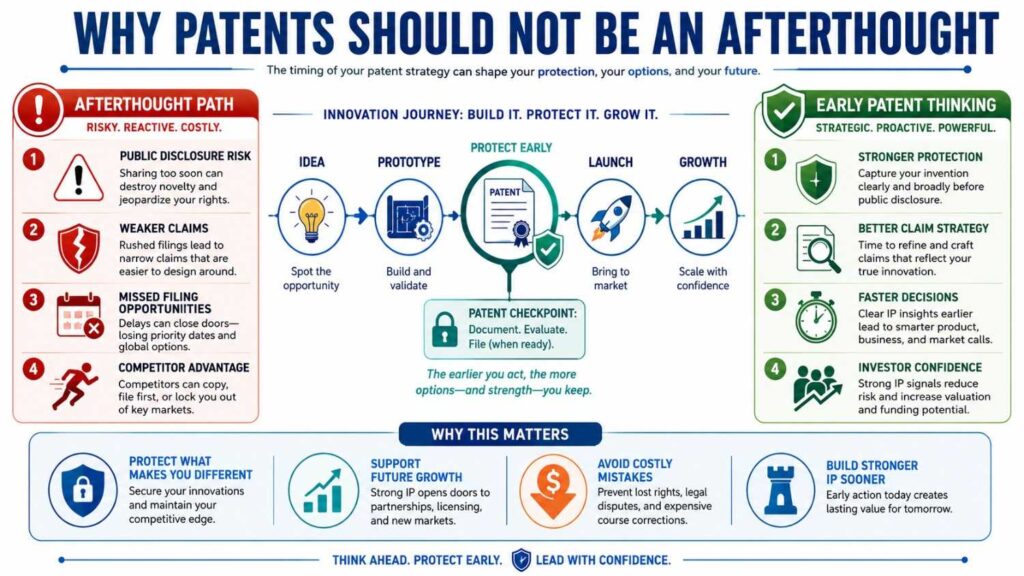Startups often treat patents as something to do later.