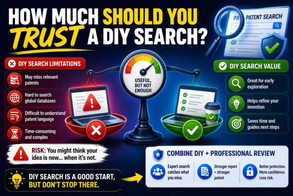 But if the invention is important to your company, do not rely only on your own search.
