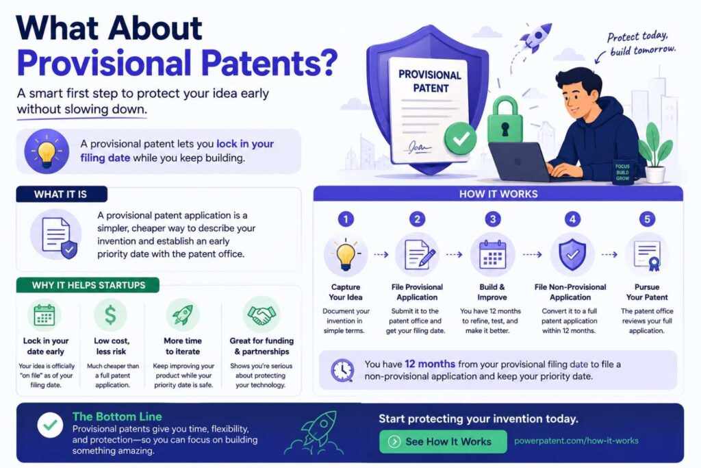 A provisional patent application can be a useful first filing in the U.S.