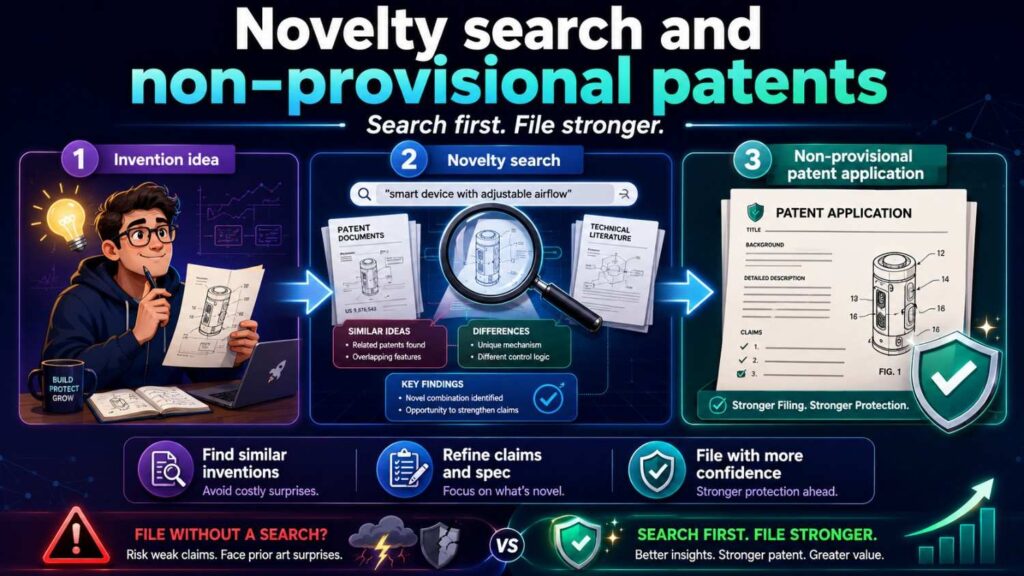 A non-provisional application is examined by the patent office.