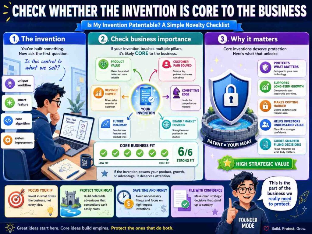 An invention may be new but not worth filing.