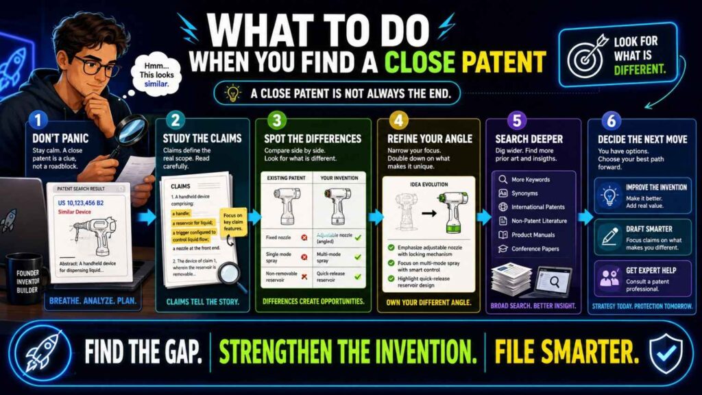 Finding a close patent is not the end.