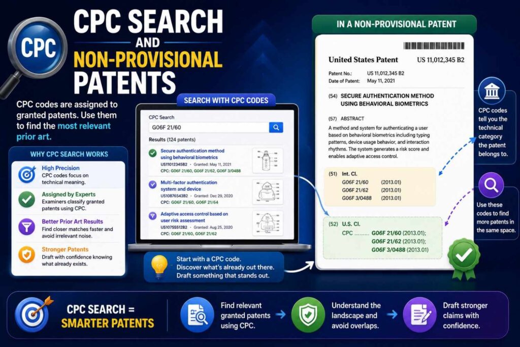 A non-provisional patent application is examined by the patent office.