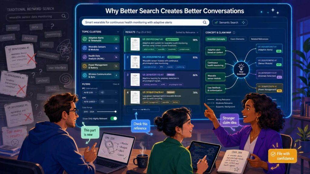 A good search changes the patent conversation.