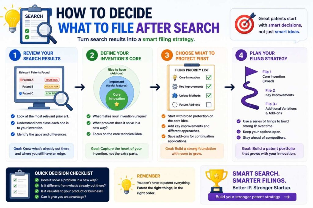 A feature that is unique, valuable, visible, and easy to copy may be a strong filing target.