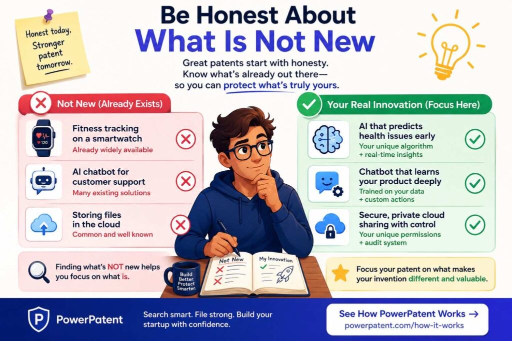 Some parts of your invention may not be new. That is normal.