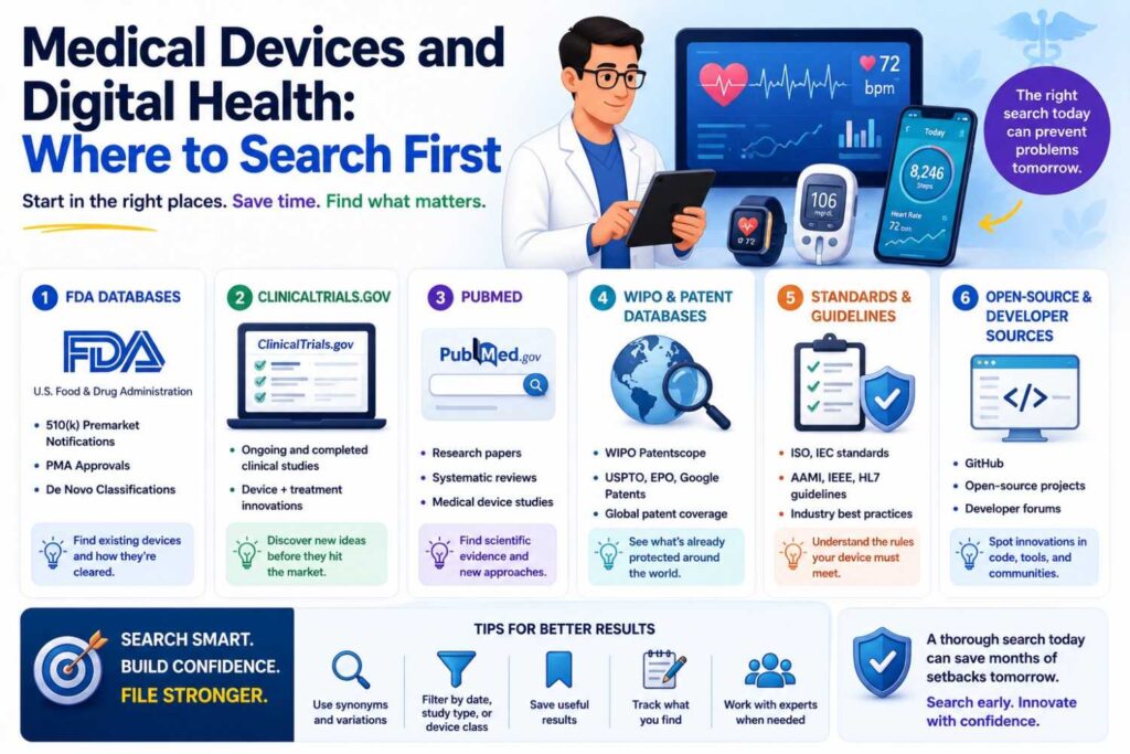Search the condition, device type, signal, patient setting, clinician workflow, alert logic, and outcome.