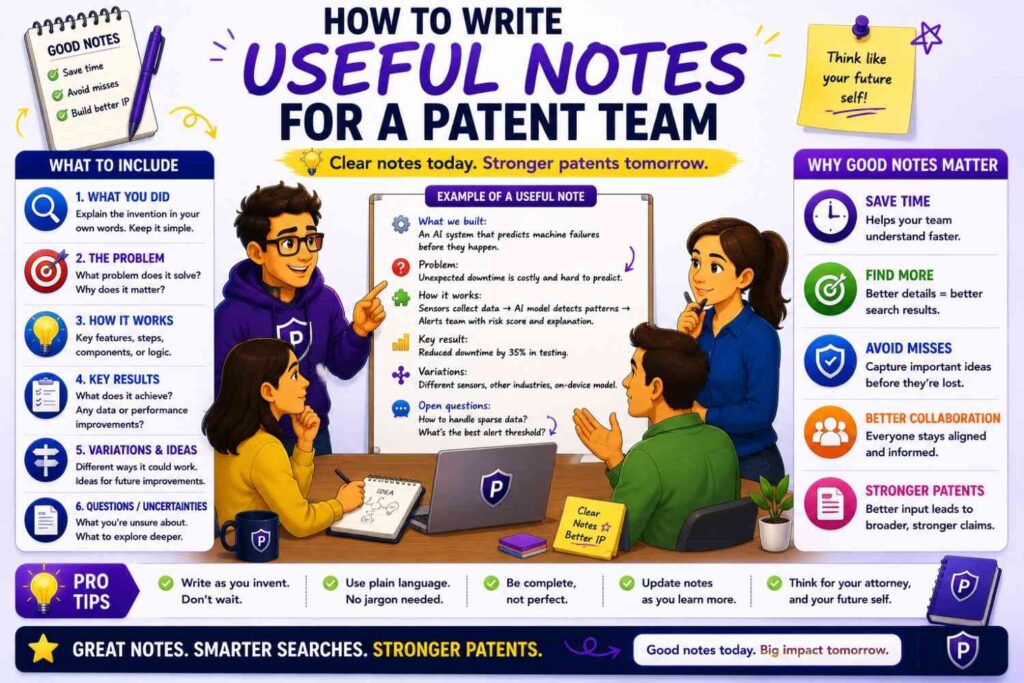 Your notes should be plain and specific.