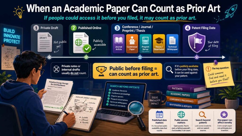 A paper can matter as prior art when it was available to the public before the date that matters for your patent.