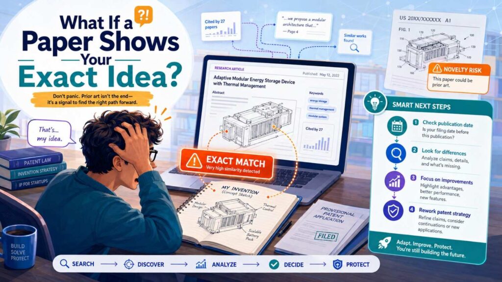 If a paper truly shows your exact idea before you filed, broad patent protection may be difficult.