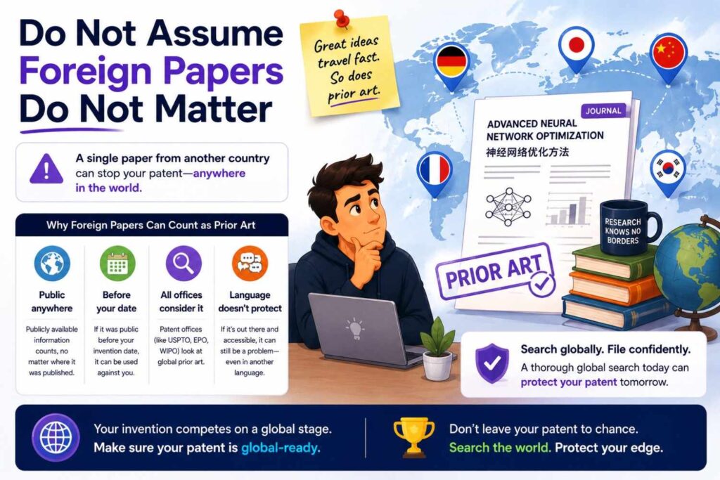 Do not search only English if your field has strong research in other languages.