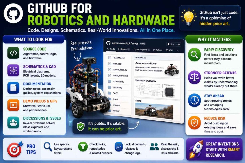 Robotics teams often publish code for control, planning, perception, simulation, calibration, and demos.