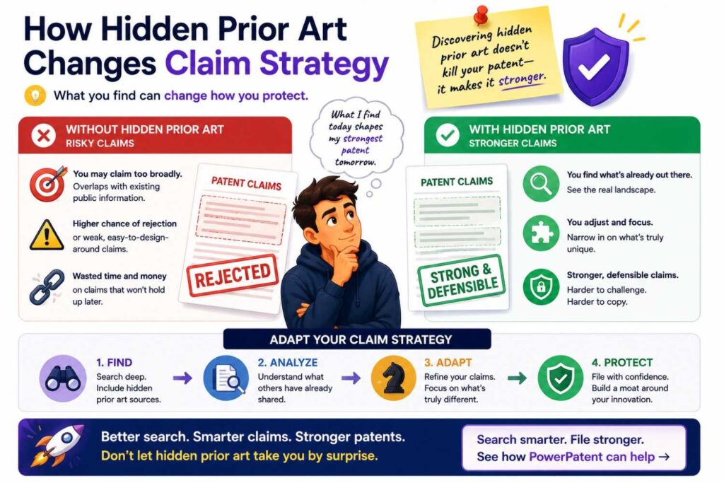 Hidden prior art can change what you claim.