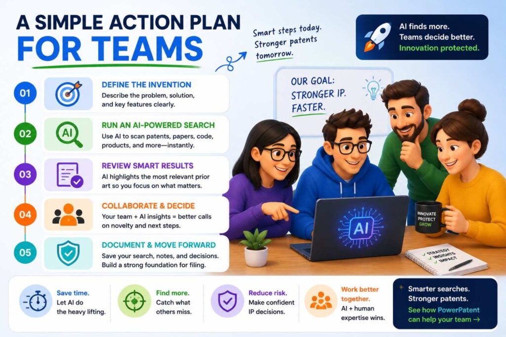 Use AI to create at least five search paths before filing.