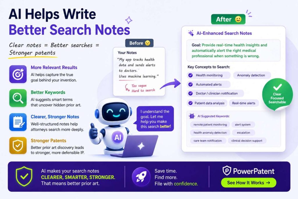 Without notes, prior art search becomes chaos.