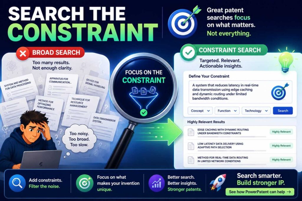 The constraint is often where the invention becomes valuable.