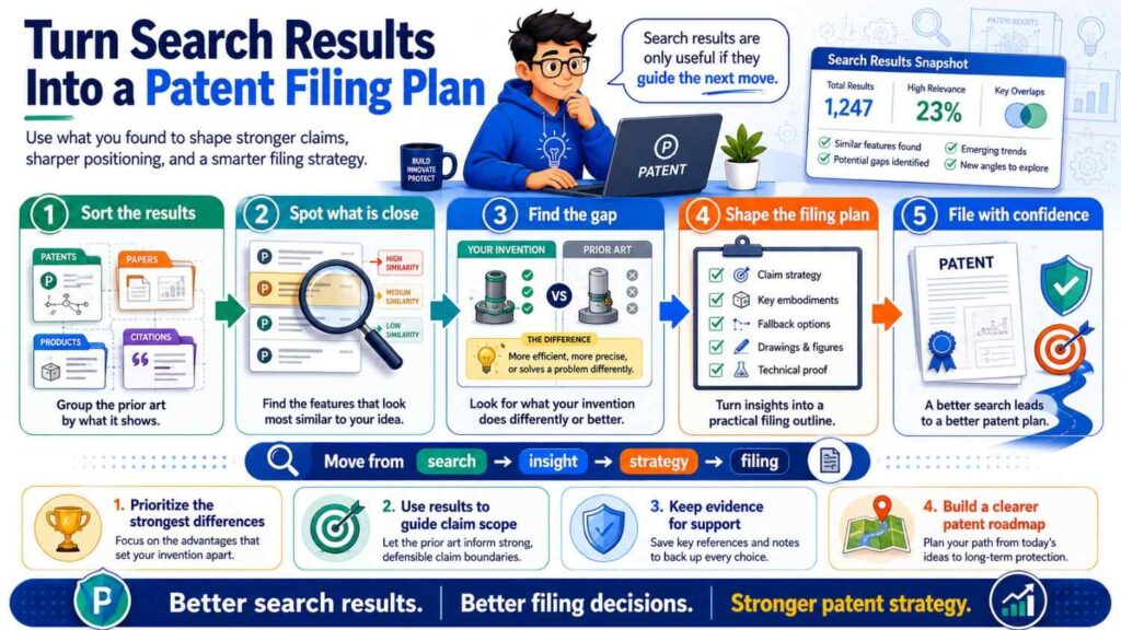 After you compare your invention to prior art, you should make a filing plan.