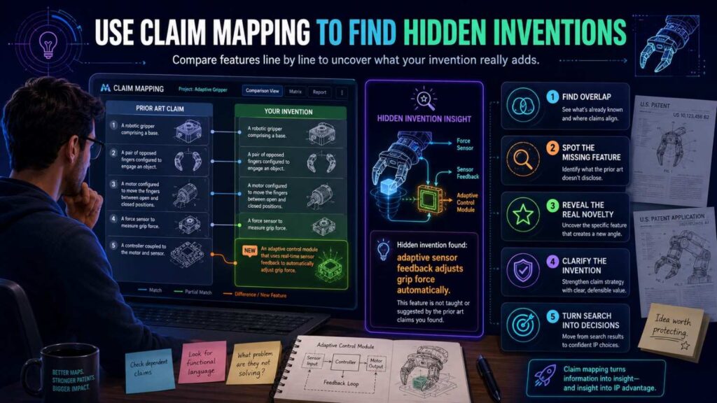 A claim map can reveal inventions you did not know you had.