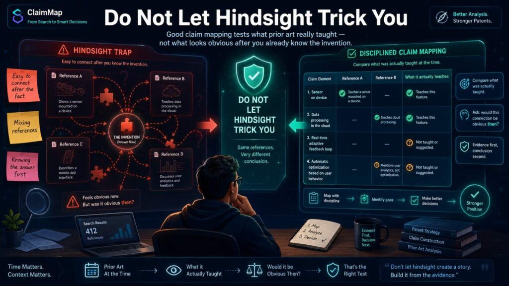 Hindsight is one of the biggest traps in claim mapping.
