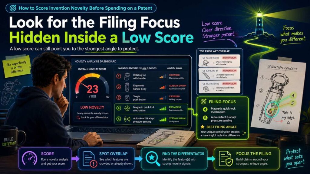 A low score does not always mean the product has no patent value.