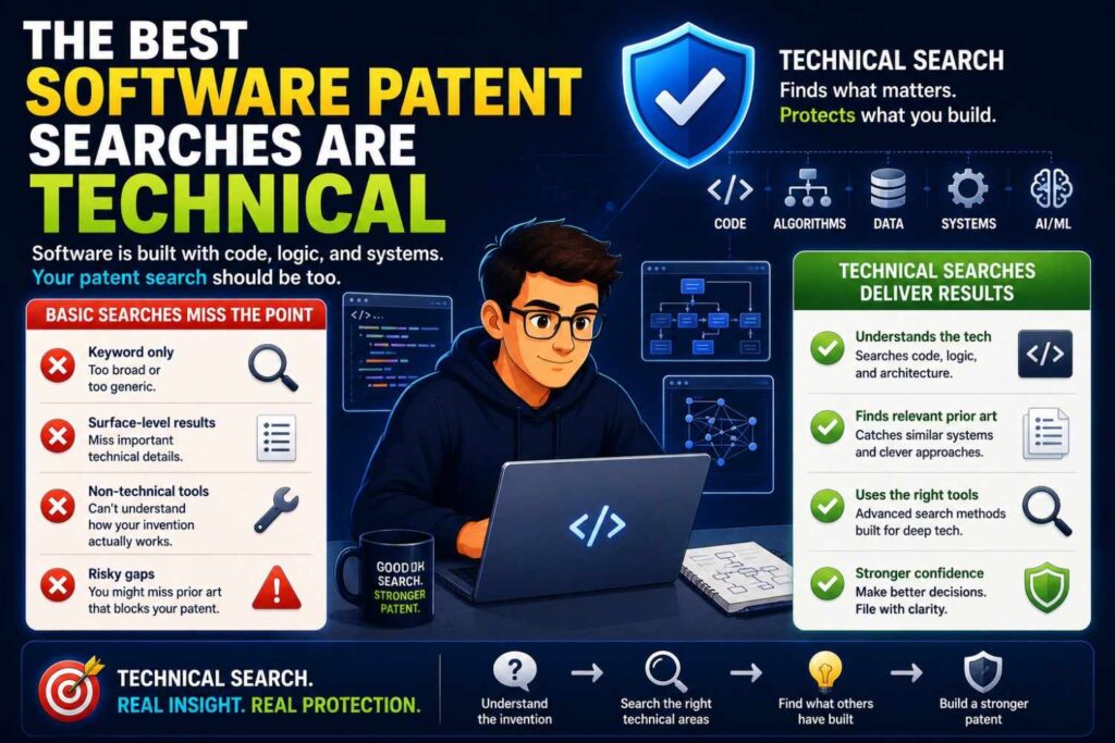 A strong software patent search should feel less like a keyword hunt and more like a technical teardown.