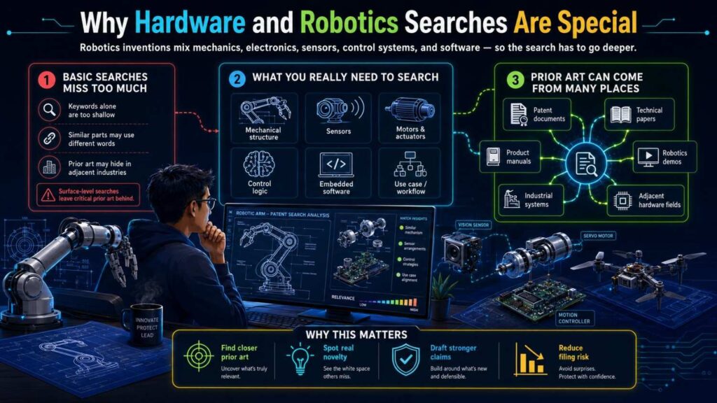 Hardware and robotics inventions often combine many things at once.