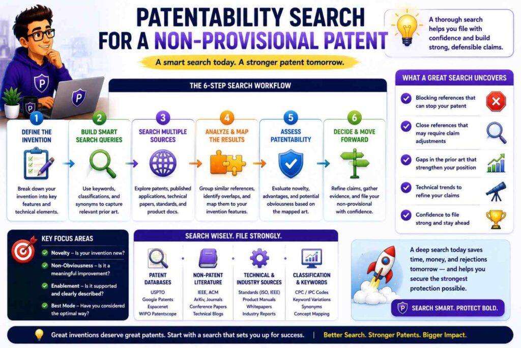 A non-provisional patent application will be examined.