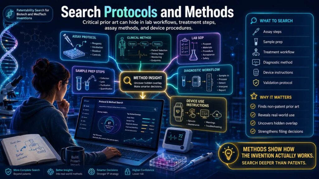 A protocol may describe sample prep, extraction, amplification, staining, sequencing, culture, purification, delivery, or analysis.