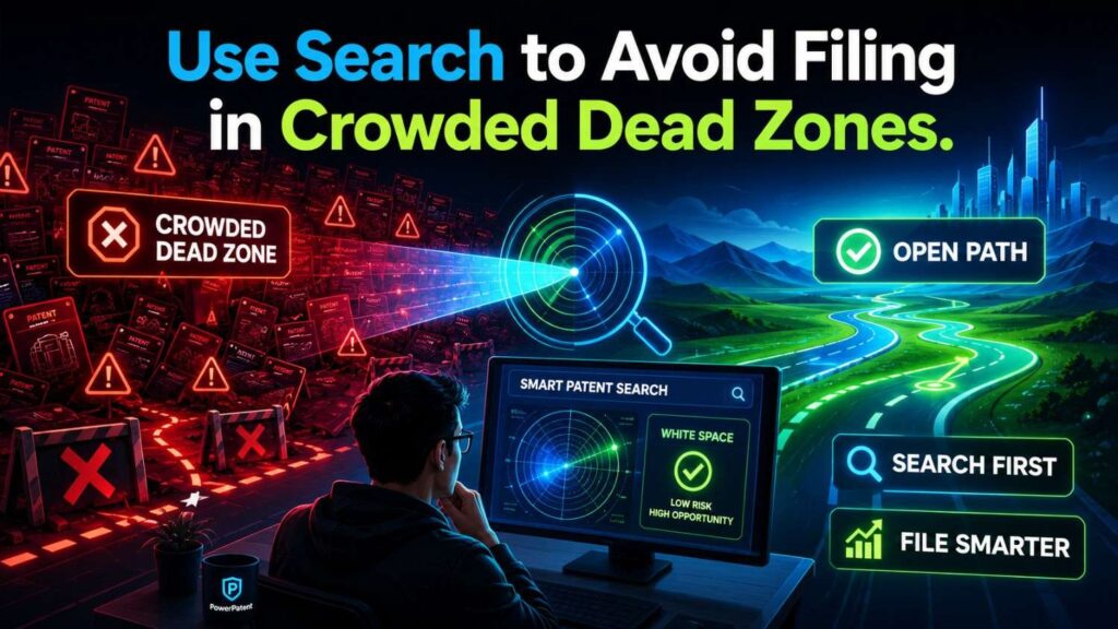 Some areas are so crowded that broad patent claims may be hard to get.