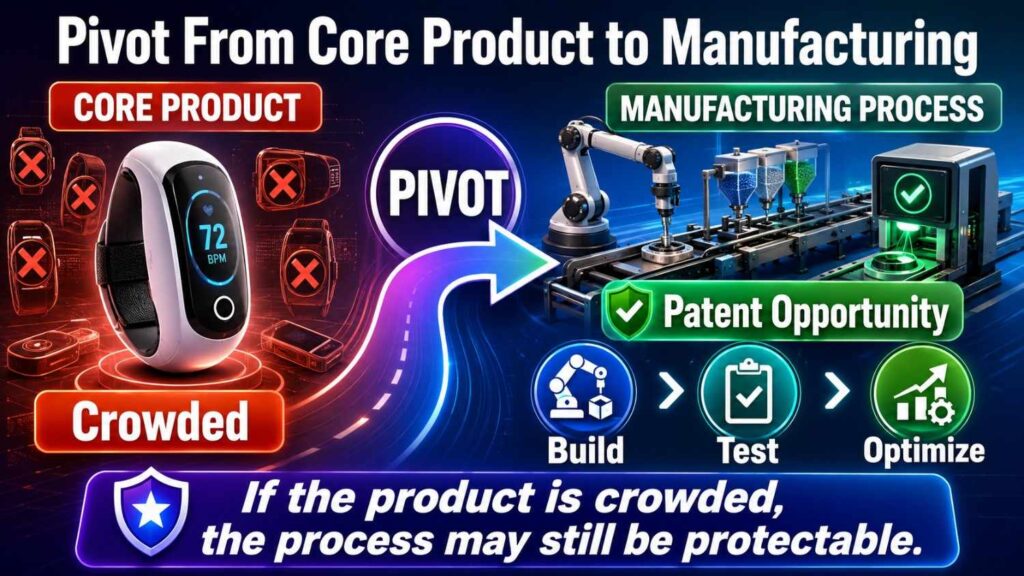 A novelty search may block the product feature. But your production method may still be valuable.