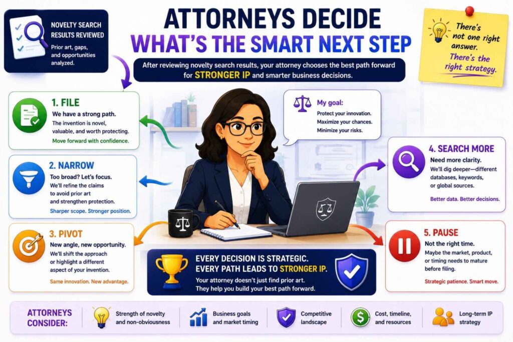 At the end of the review, the attorney should help the team make a decision.