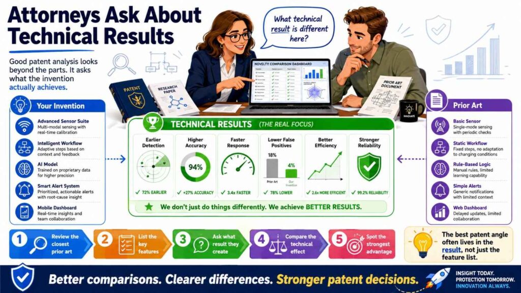 A patent attorney will often ask what improved.