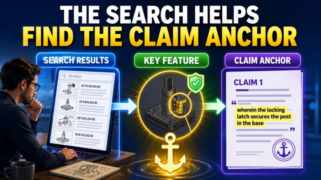 A claim anchor is the technical feature that carries the invention.