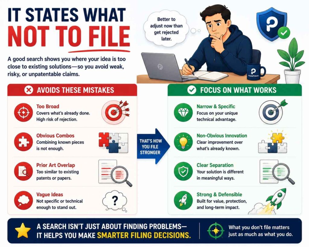 This is just as important as saying what to file.