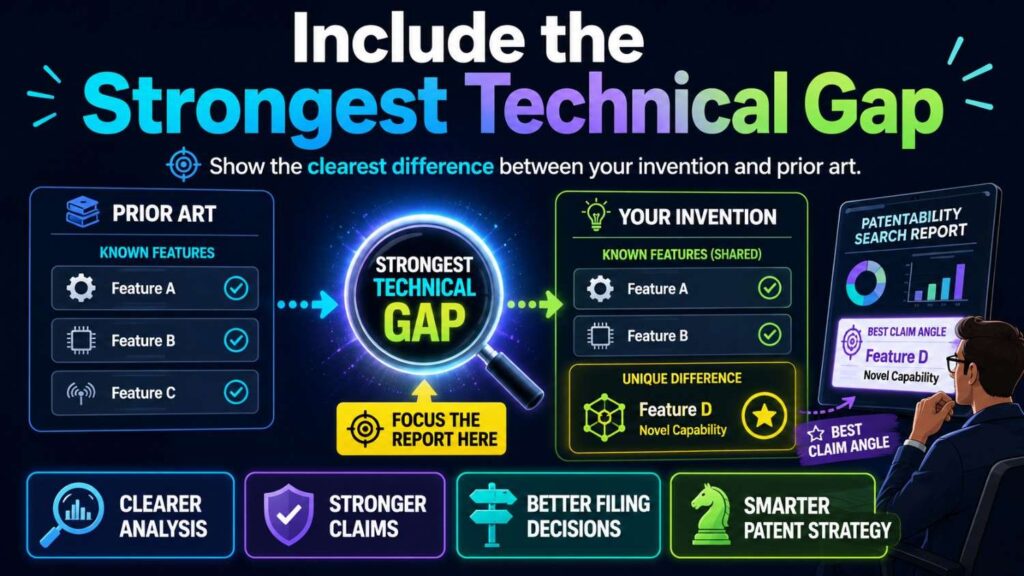 After mapping, the report should state the strongest technical gap.