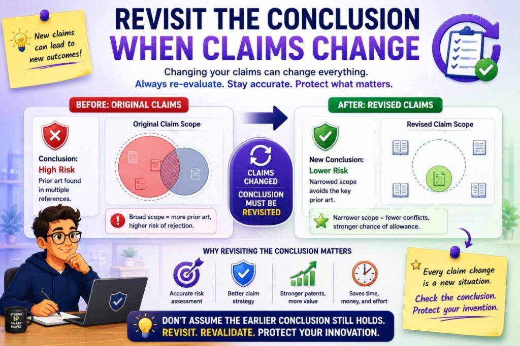 A conclusion applies to the invention version reviewed.