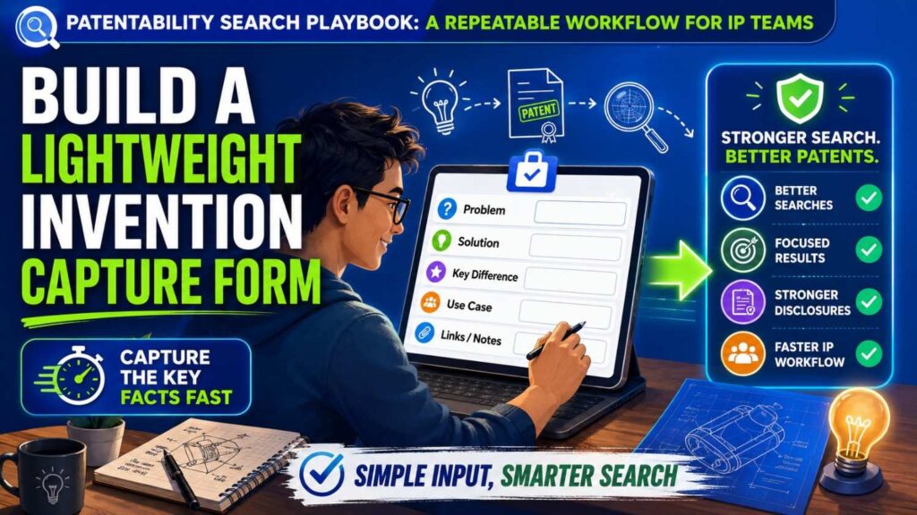 The first tool in the playbook should be a simple invention capture form.