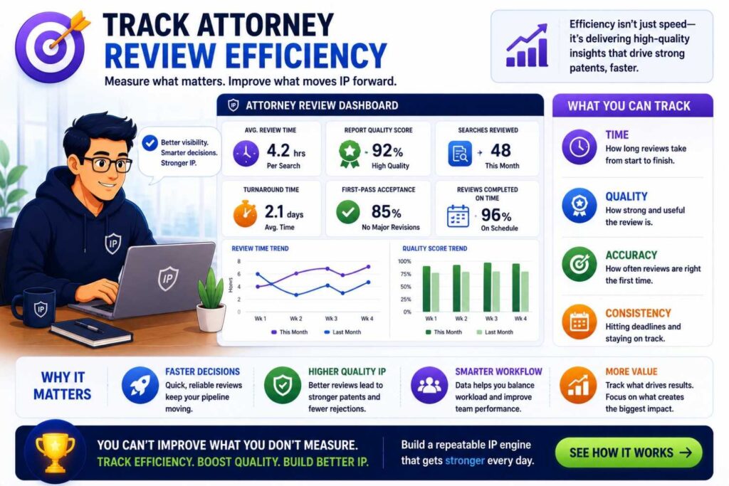 Patent counsel can move faster when they receive better inputs.