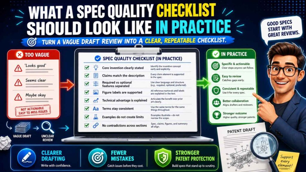 The checklist should be simple enough to use.