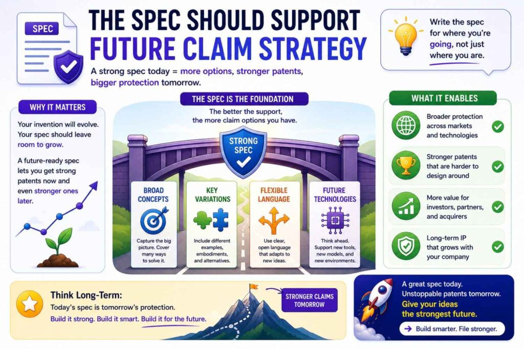 It may support future claim changes during examination.