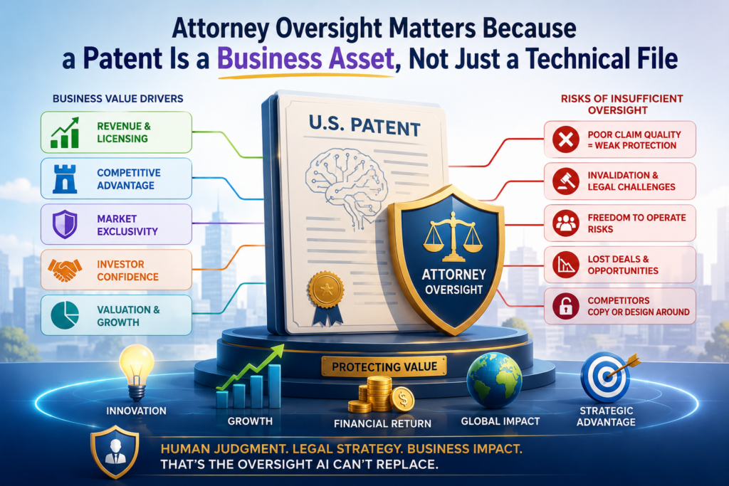 A patent is not only a document. It is a shield around the thing your team worked hard to build. It can help protect your product, your market, your pricing power, and your future deals.