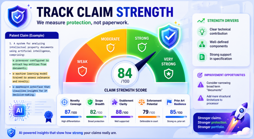Claims are where patent value is often won or lost. The rest of the patent explains the invention, but the claims define the protected space.