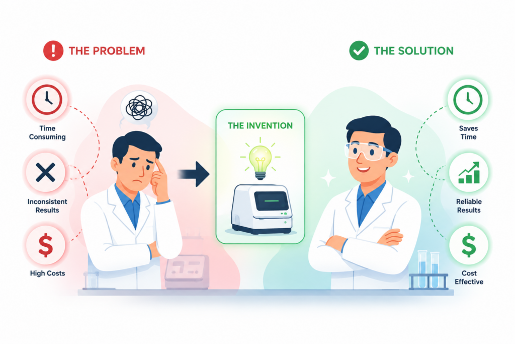 A patent draft should not spend pages selling the product. But it should explain the problem clearly. When the problem is clear, the invention makes more sense.